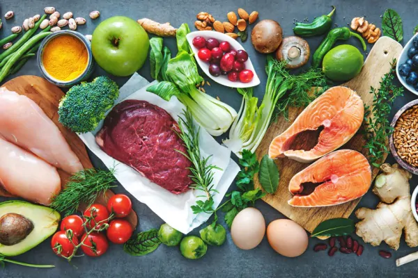 بک گراند غذاهای رژیمی متعادل