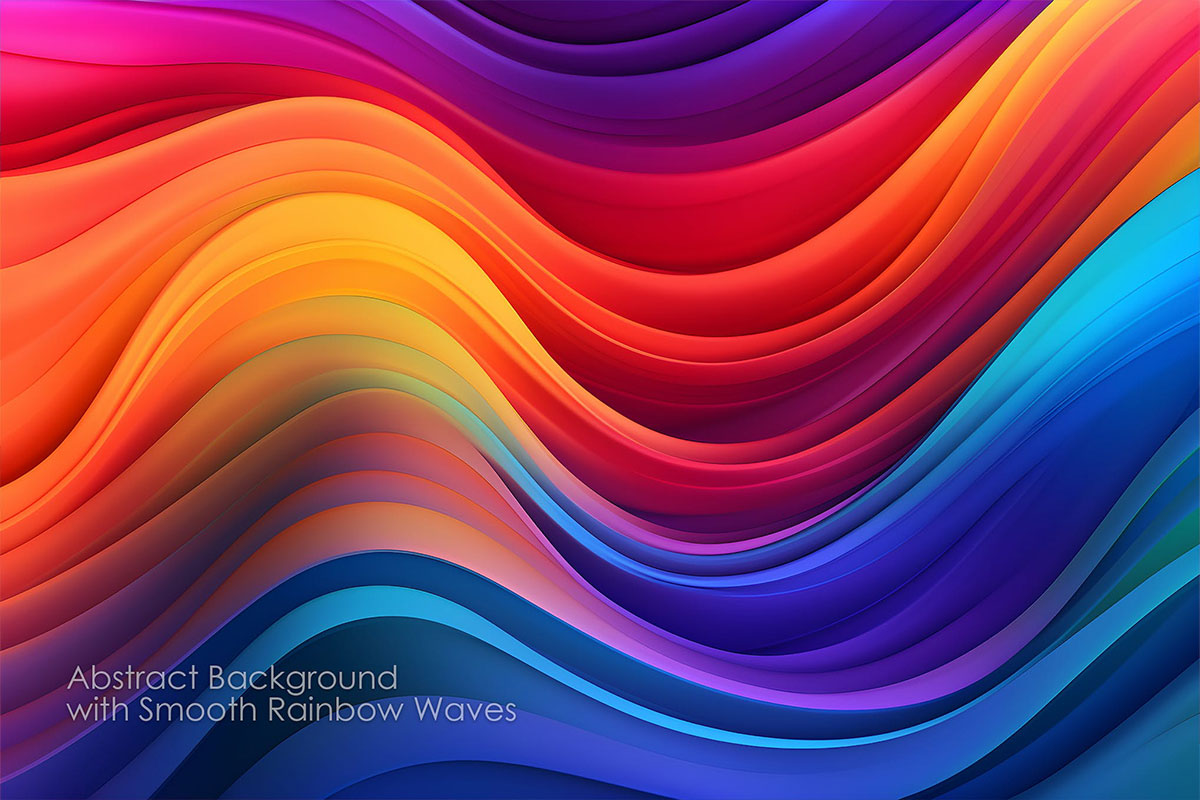 بک گراند انتزاعی با امواج رنگی سه بعدی