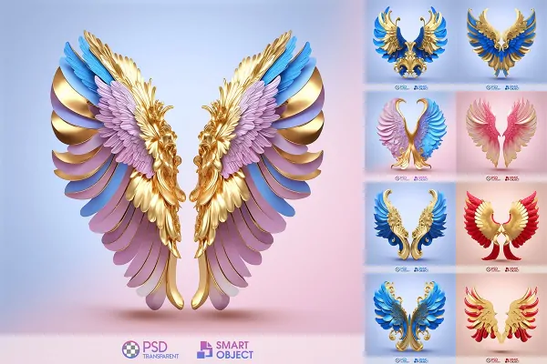 20 طرح بال فرشته شیک و لاکچری PSD