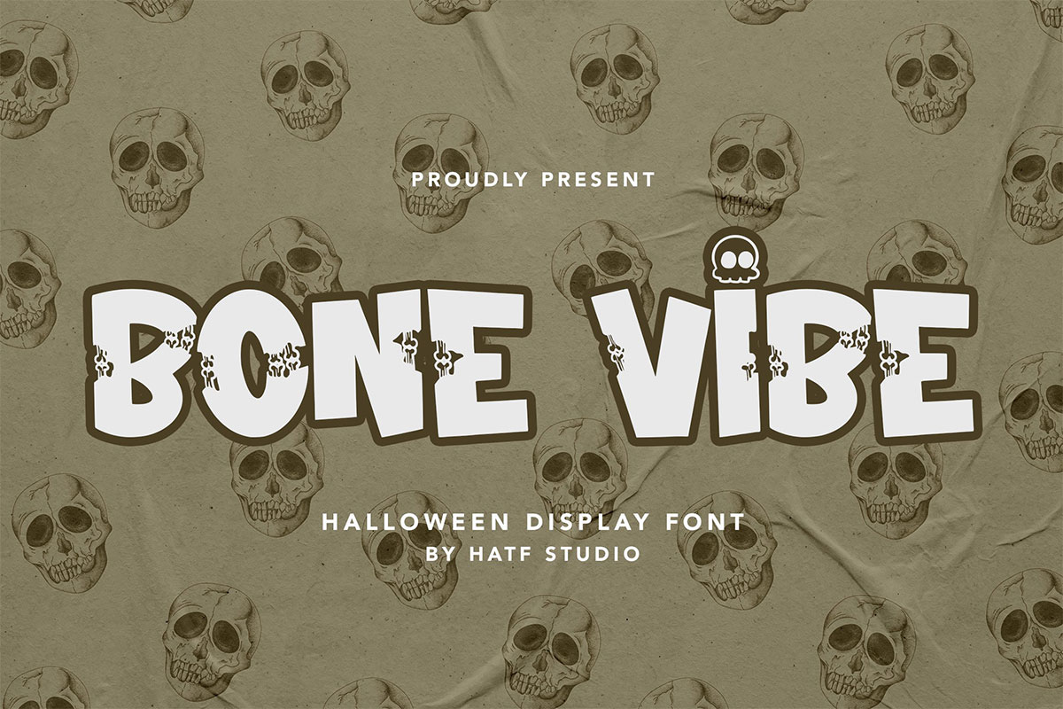 فونت کارتونی ترسناک Bone Vibe