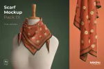موکاپ روسری ابریشمی