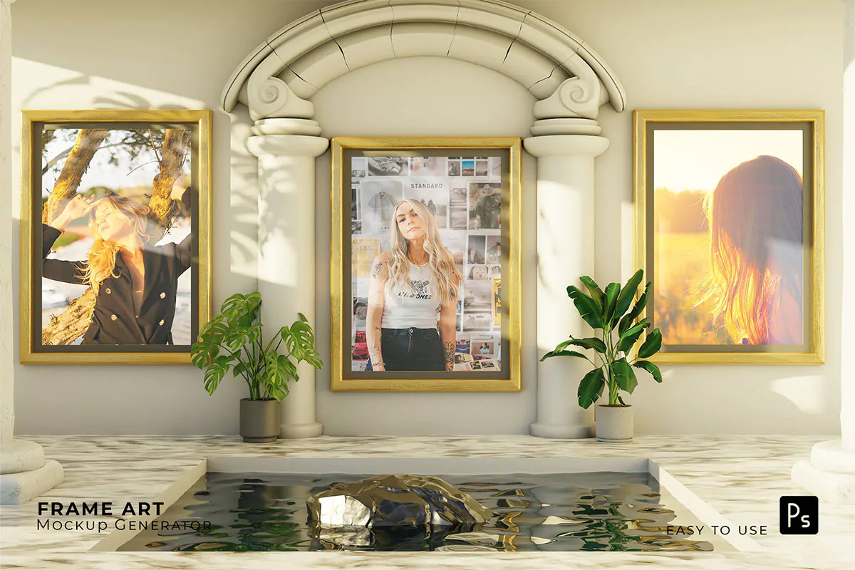موکاپ تابلو عکس لاکچری