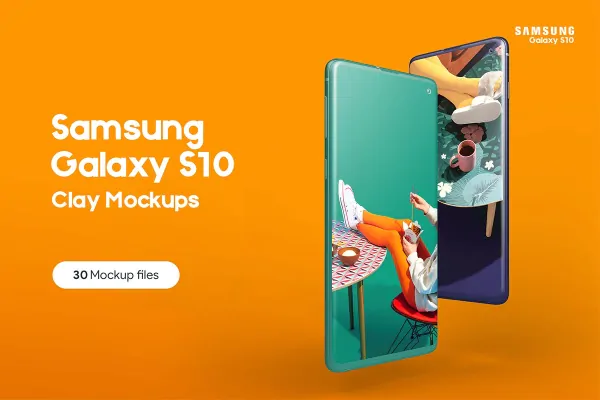 30 موکاپ موبایل گلکسی S10