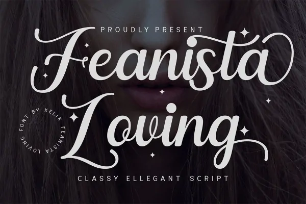 فونت دستنویس حروف پیچیده Feanista Loving