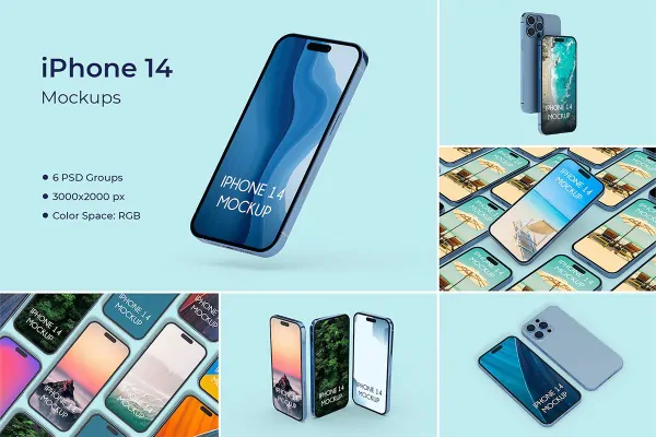 موکاپ آیفون 14 – 6 فایل