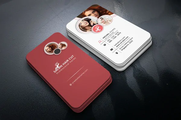 طرح کارت ویزیت آرایشگاه زنانه