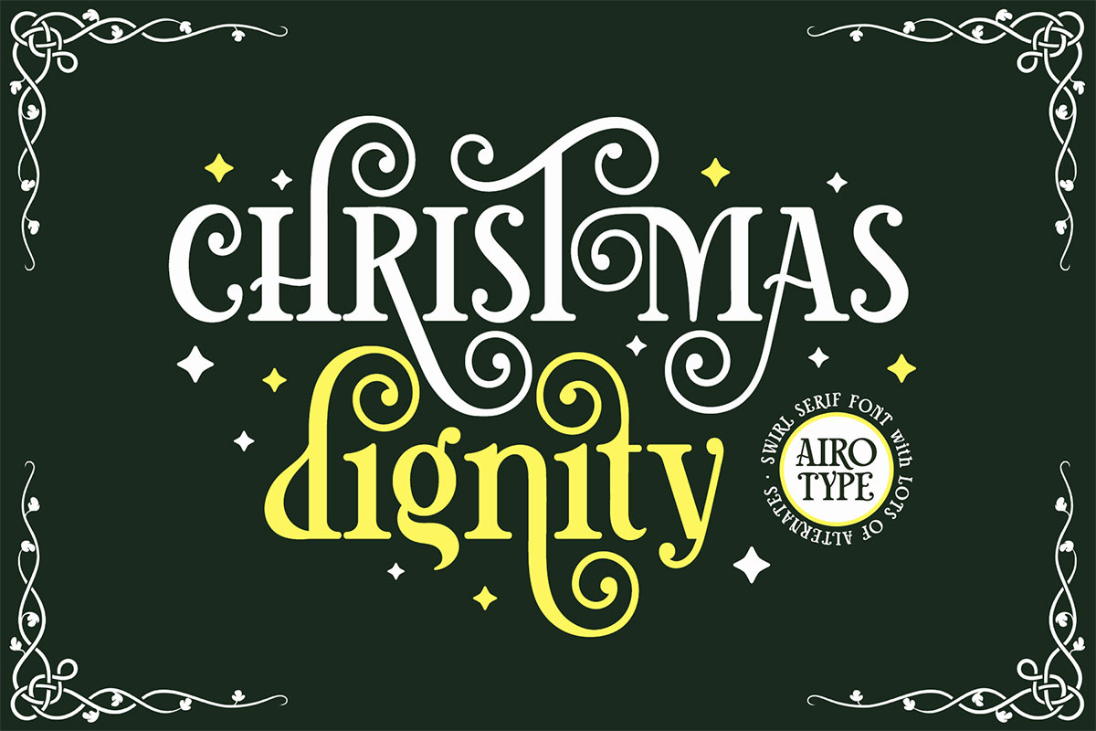 فونت فانتزی کریسمس Christmas Dignity