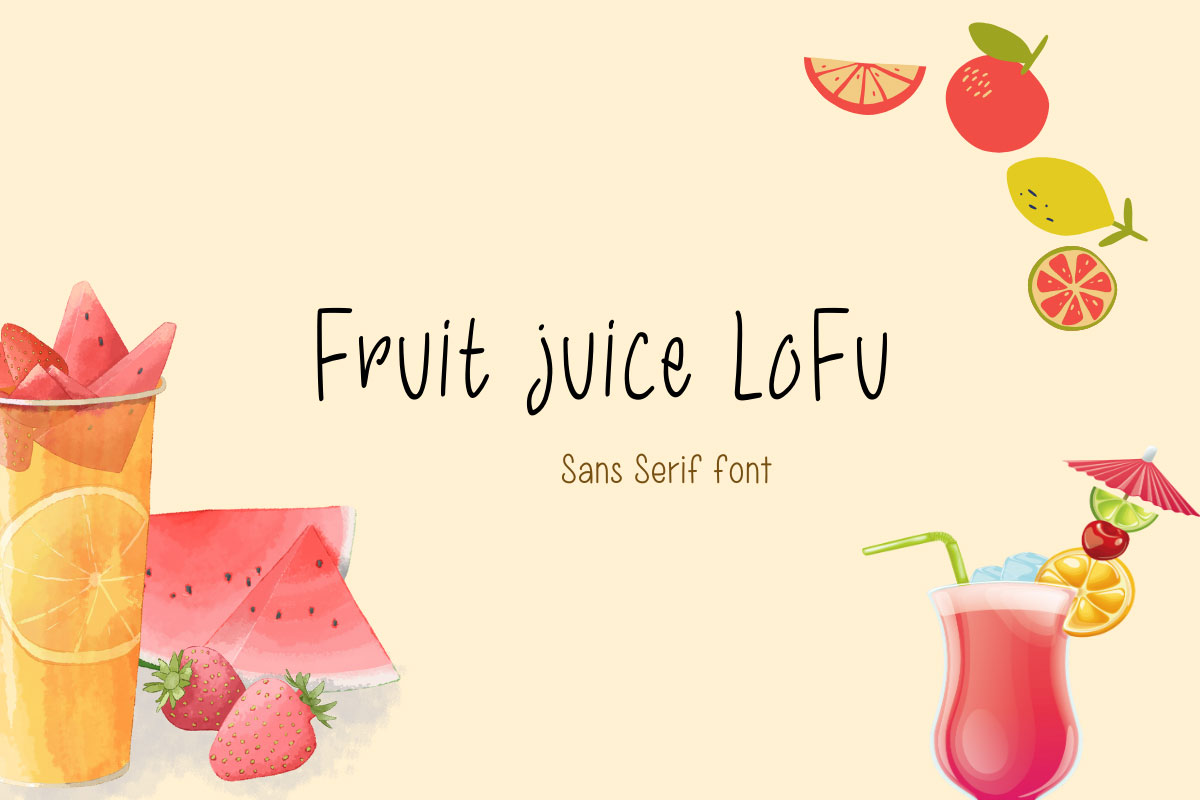 فونت فان و بامزه Fruit Juice