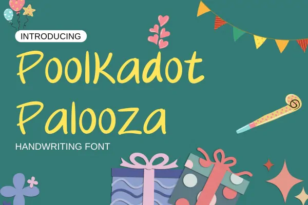 فونت دستخط کودکانه Poolkadot Palooza