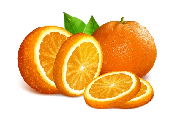 وکتور پرتقال تازه برش خورده