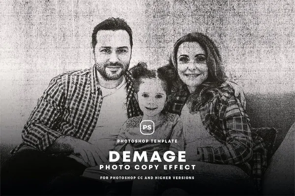افکت فتوکپی خراب عکس
