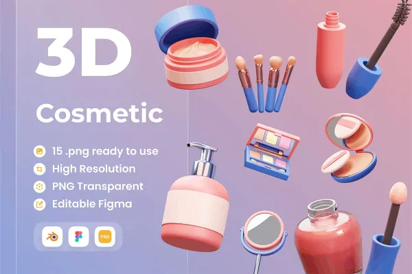 آیکون لوازم آرایشی 3D