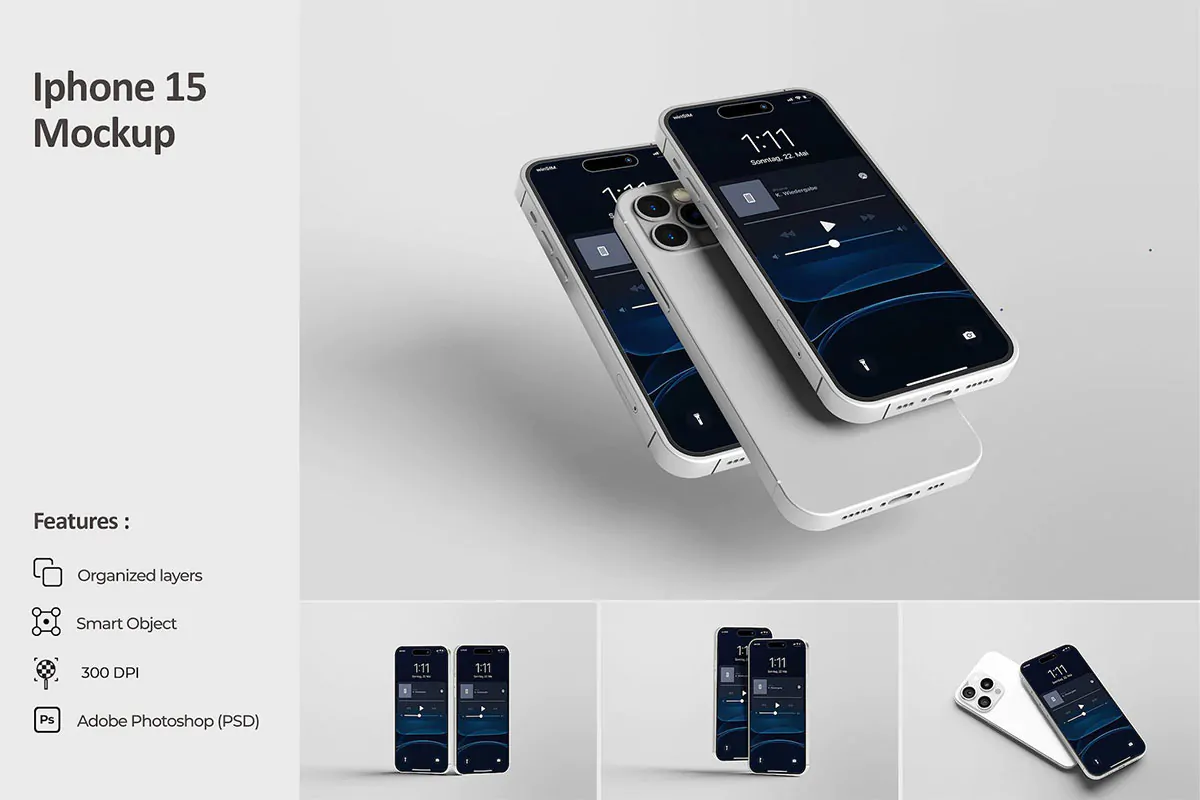موکاپ گوشی آیفون 15