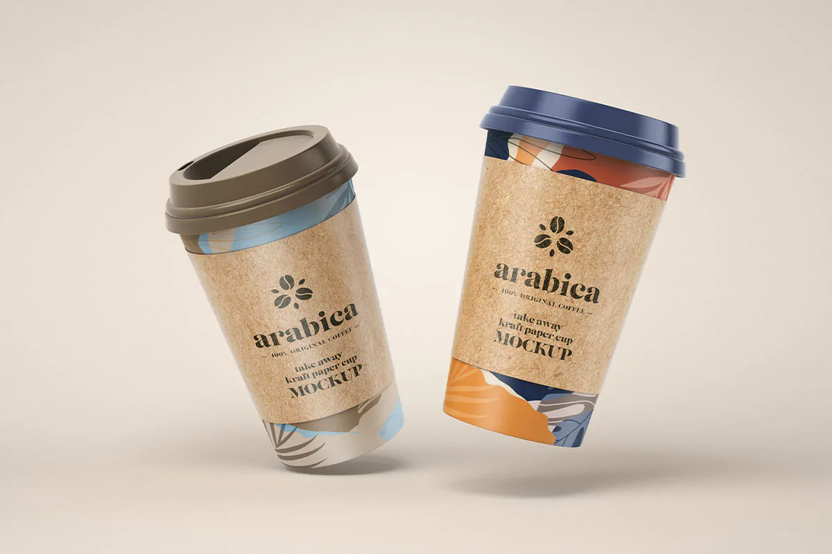 موکاپ لیوان قهوه کرافت