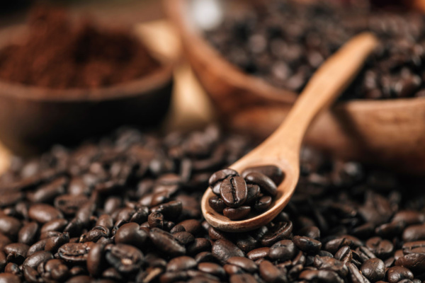 دانه های قهوه از نمای نزدیک