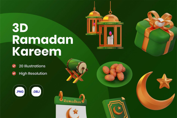 آیکون ماه رمضان 3D