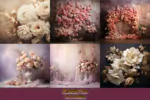 بک گراند گل رز سه بعدی