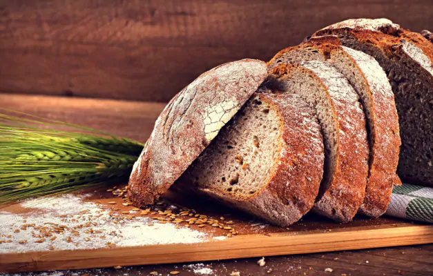 نان سوخاری با خوشه گندم