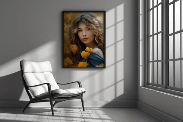 موکاپ قاب عکس داخل اتاق