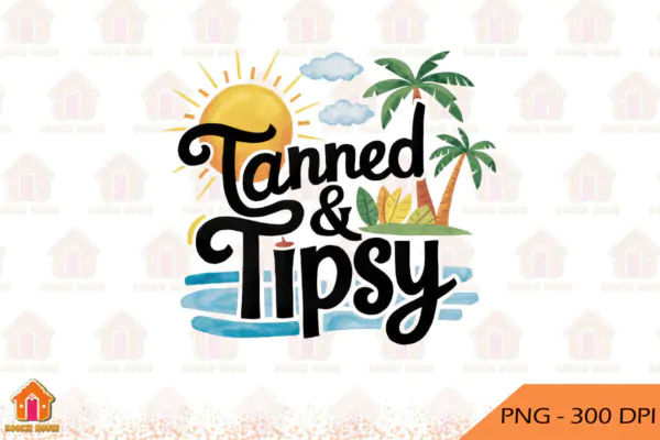 طرح تیشرت Tanned & Tipsy