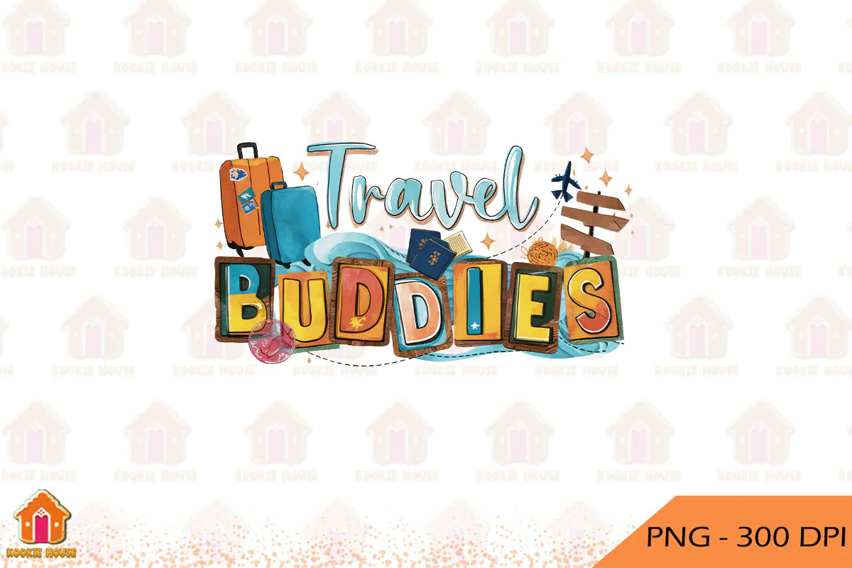 طرح تیشرت Travel Buddies