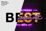 افکت متن بلک فرایدی Black Friday