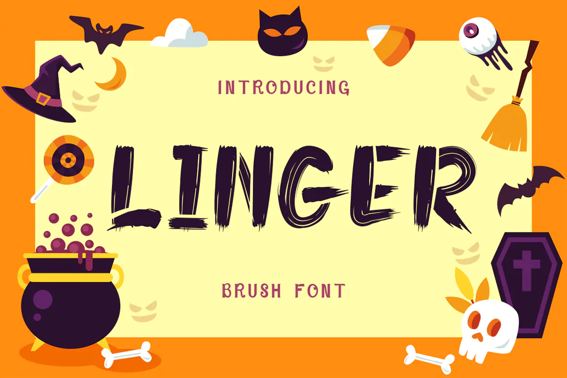 براش فونت Linger