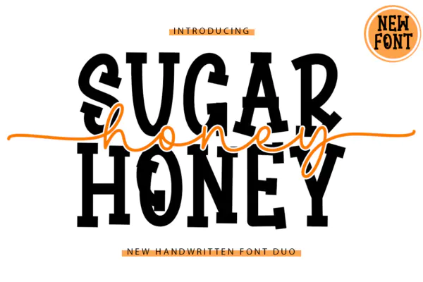 فونت دوتایی سرهم Sugar Honey