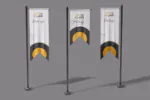 موکاپ پرچم استند عمودی - 9
