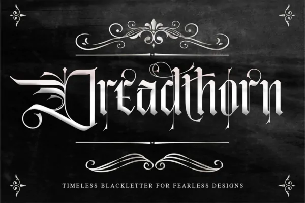 فونت کلاسیک مخصوص تتو Dreadthorn