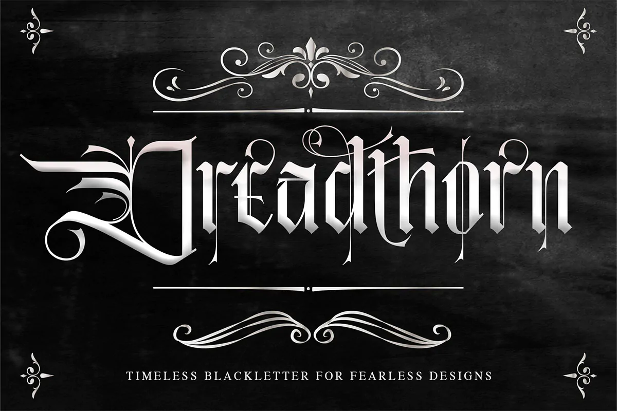 فونت کلاسیک مخصوص تتو Dreadthorn