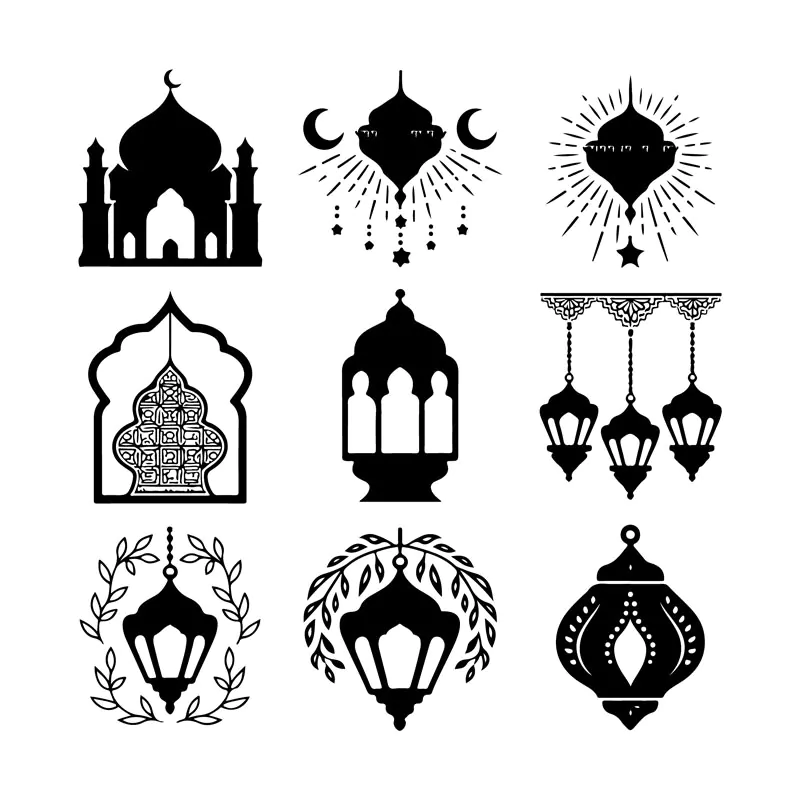 وکتور چراغ ماه رمضان