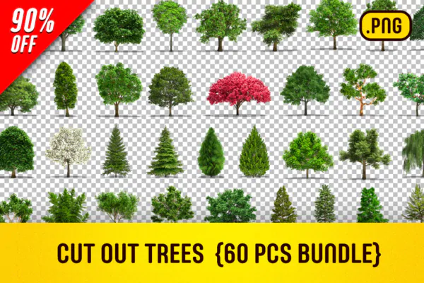 60 فایل PNG درخت بدون بک گراند
