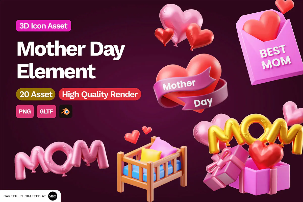 آیکون روز مادر 3D