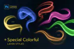 براش فتوشاپ نقاشی با نور