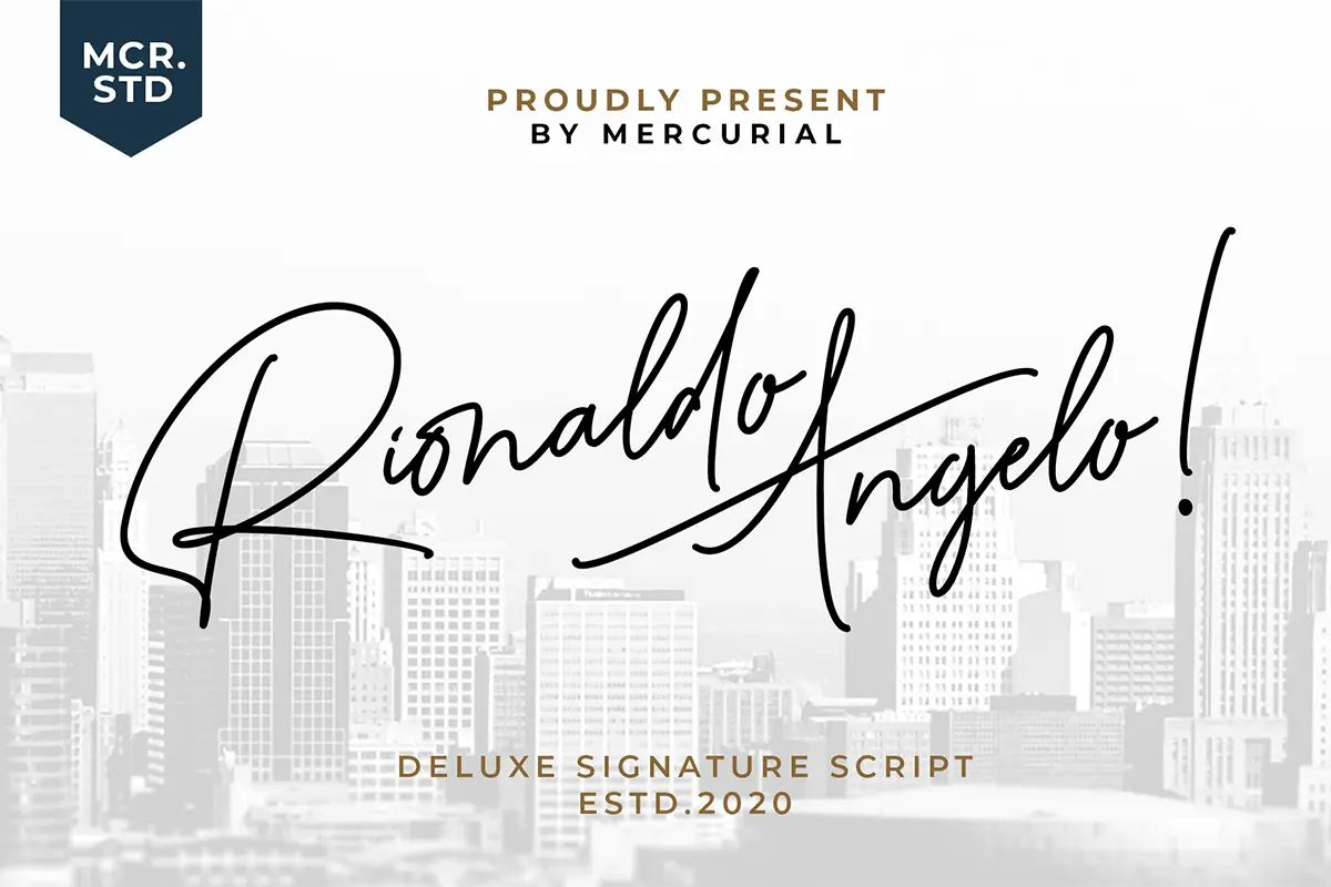 فونت سبک امضاء Rionaldo Angelo