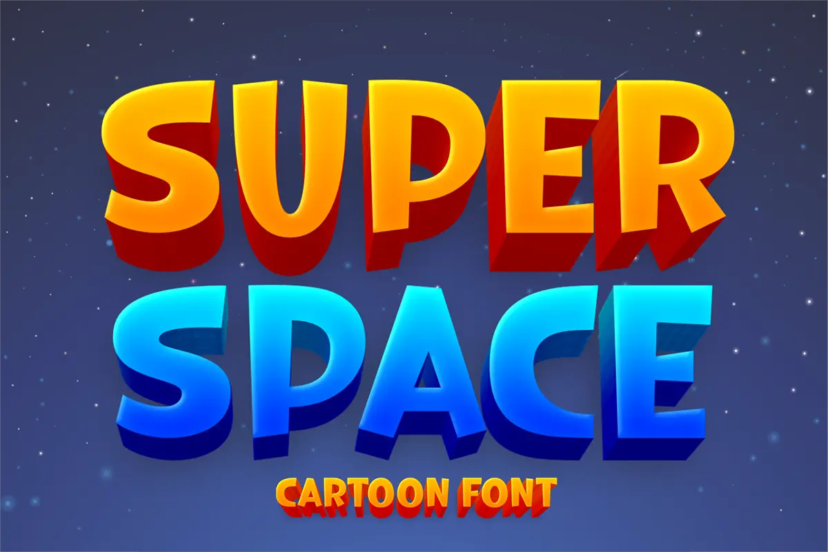 فونت نمایشی Super Space