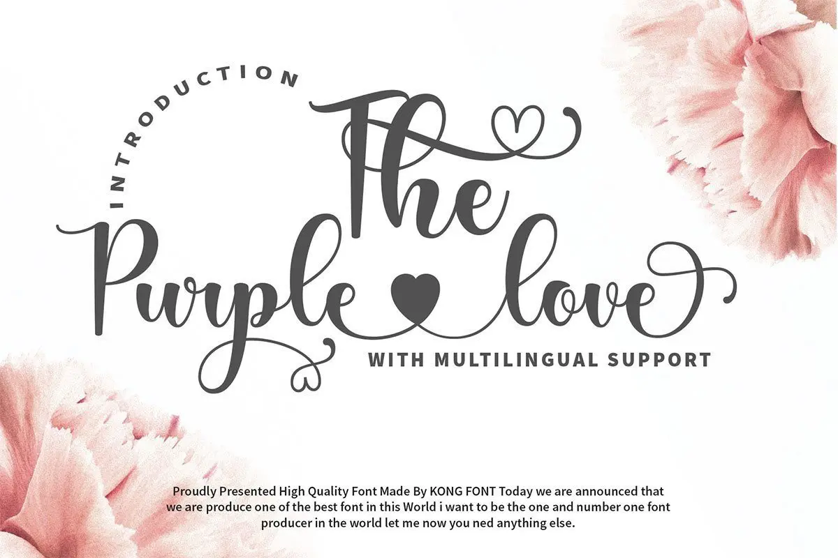 فونت دستنویس The Purple Love