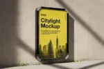 موکاپ رایگان پوستر Citylight عمودی