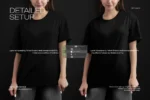 موکاپ تیشرت زنانه اورسایز