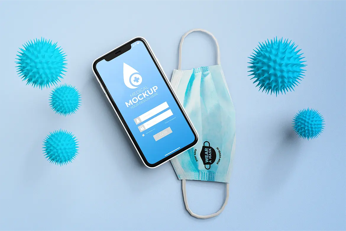 موکاپ مینیمال ماسک صورت
