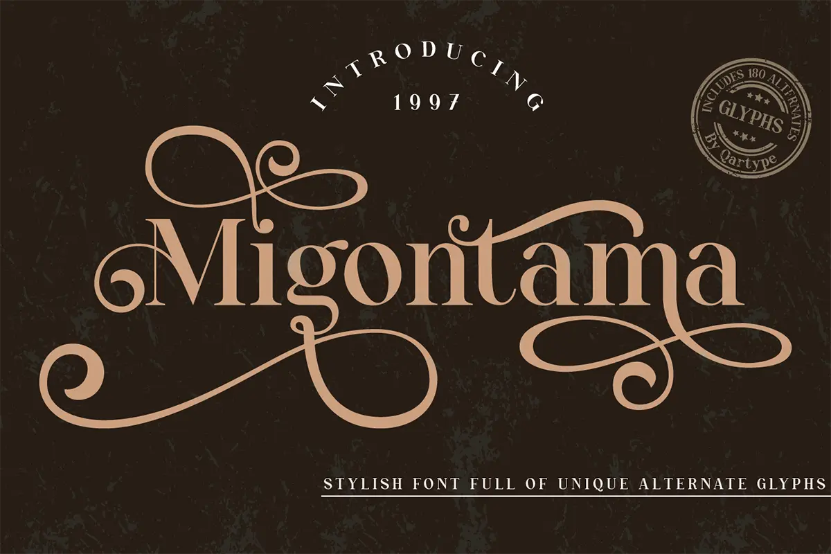 فونت شیک وینتیج Migontama