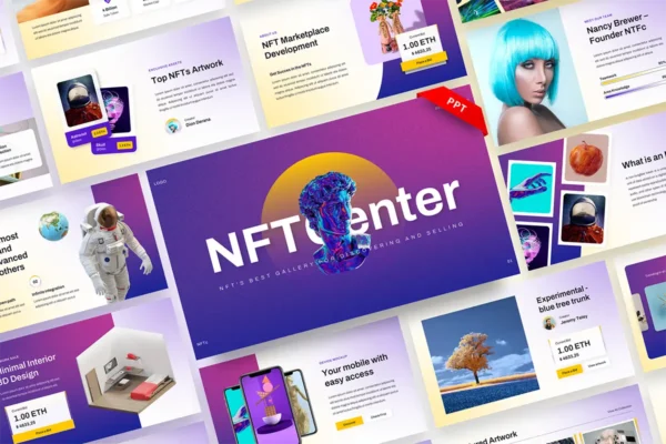 قالب پاورپوینت NFT و دارایی‌های دیجیتال