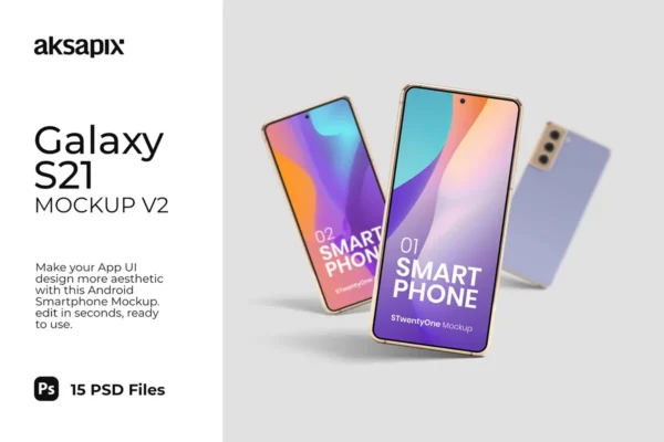 موکاپ گوشی سامسونگ Galaxy S21