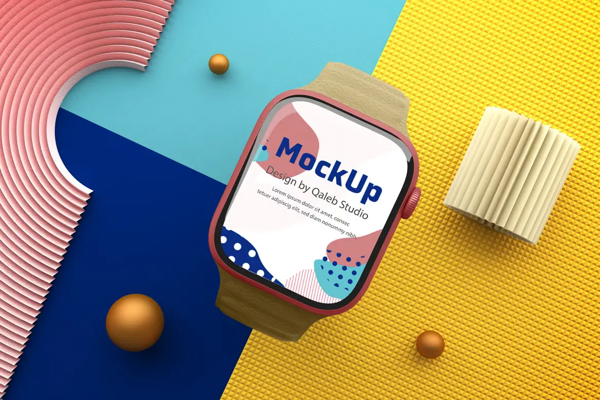 موکاپ اپل واچ نمای بالا - تصویر 9 - 8 موکاپ اپل واچ نمای بالا - تصویر 9 - 8