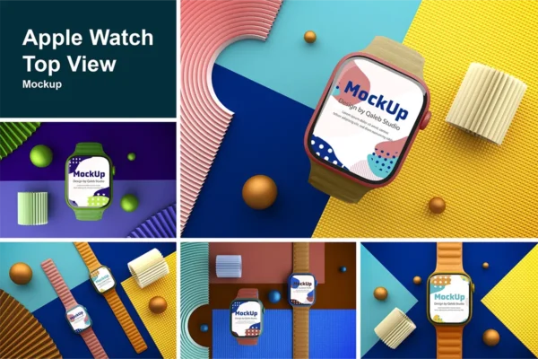 موکاپ اپل واچ نمای بالا