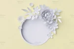 بک گراند گل کاغذی سه بعدی - 19