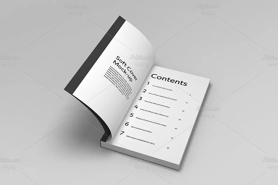 موکاپ کتاب در حالات و زوایای - 4 موکاپ کتاب در حالات و زوایای - 4