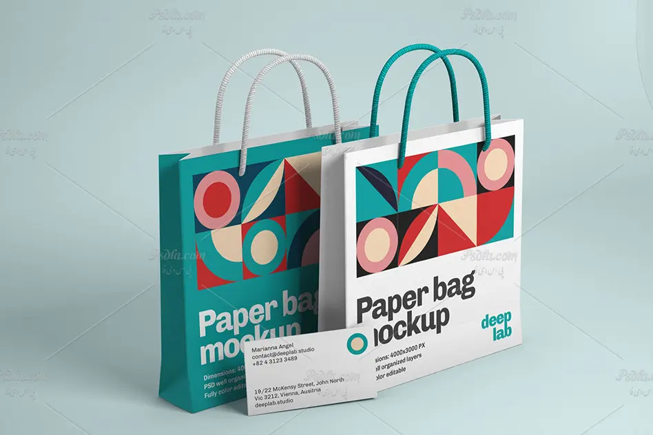موکاپ بگ خرید کاغذی - 4 موکاپ بگ خرید کاغذی - 4