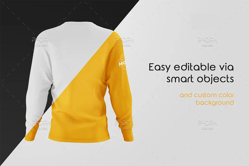 موکاپ تیشرت آستین بلند - 2 موکاپ تیشرت آستین بلند - 2